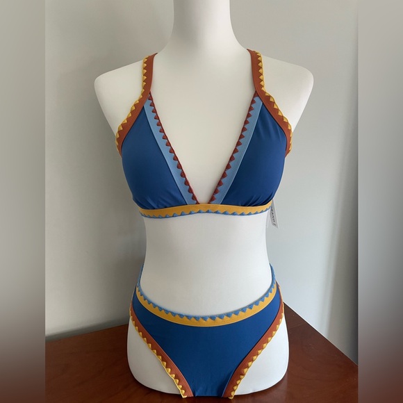 Lucky Brand Avila Hipster Cross Back Bikini Large NWT - Picture 3 of 15